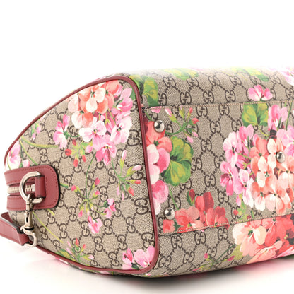 Gucci GG Supreme Monogram Blooms Medium Boston Beige Multicolor Dry Rose 9 of 10