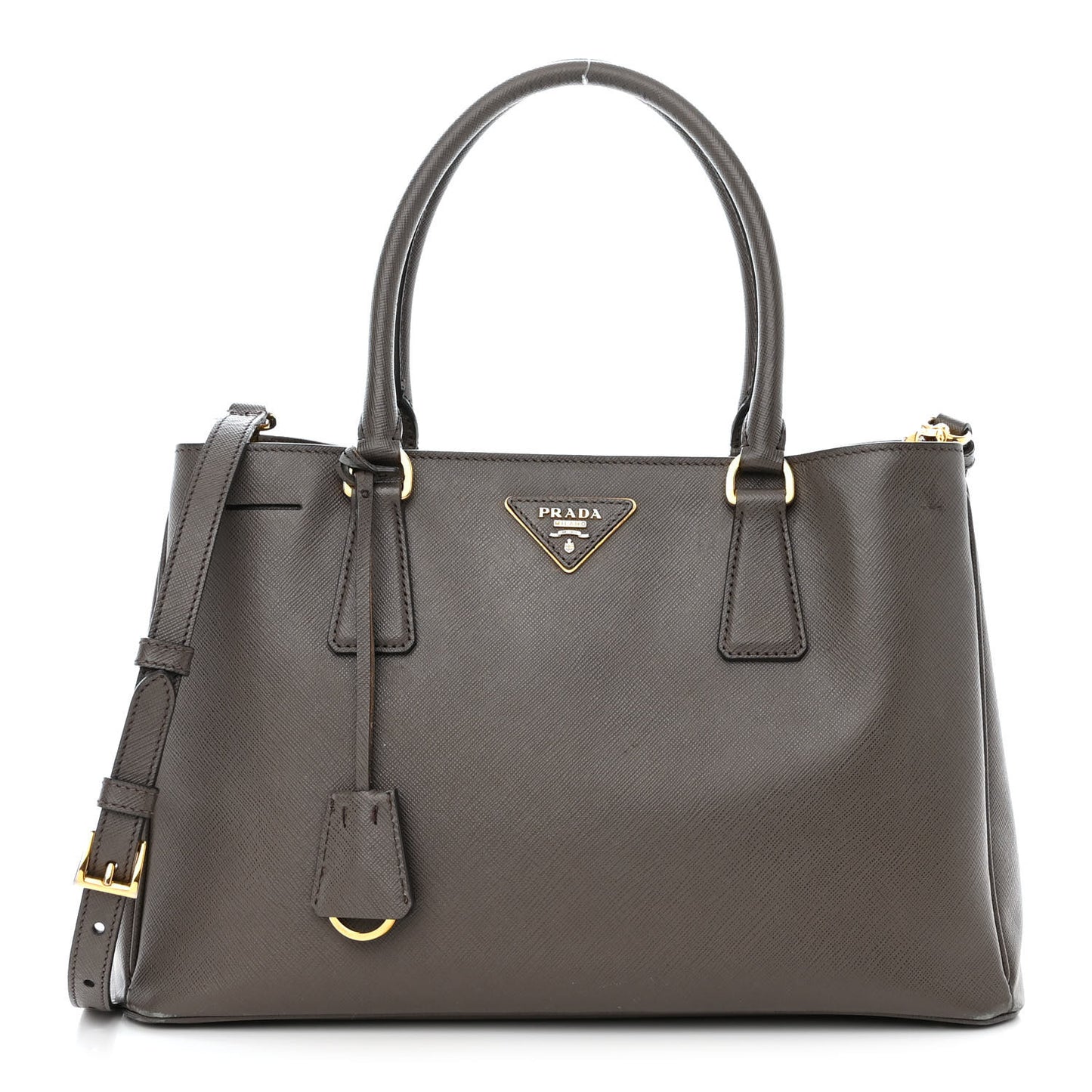 Saffiano Medium Galleria Double Zip Tote Argilla