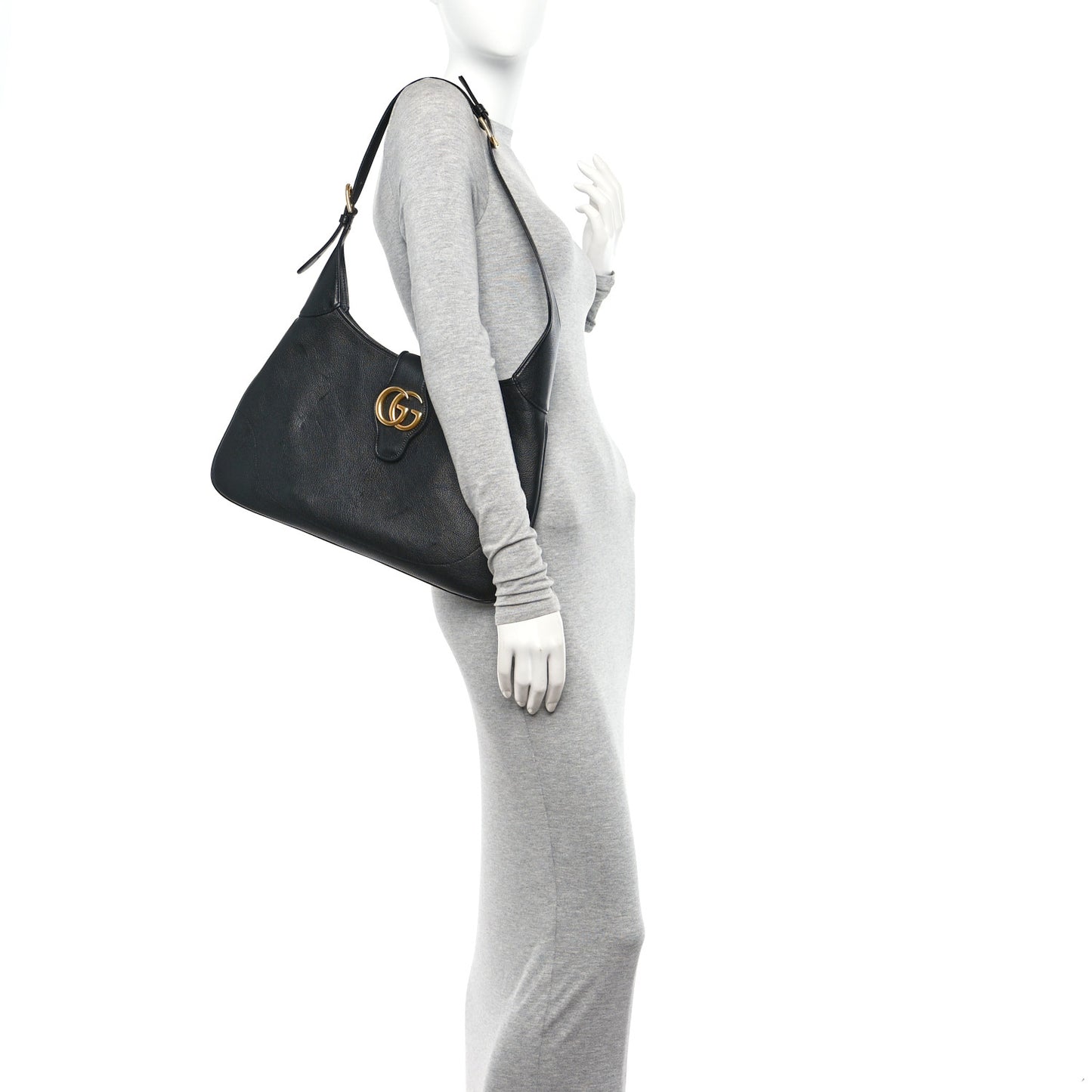 Goatskin Medium Aphrodite Shoulder Bag Black