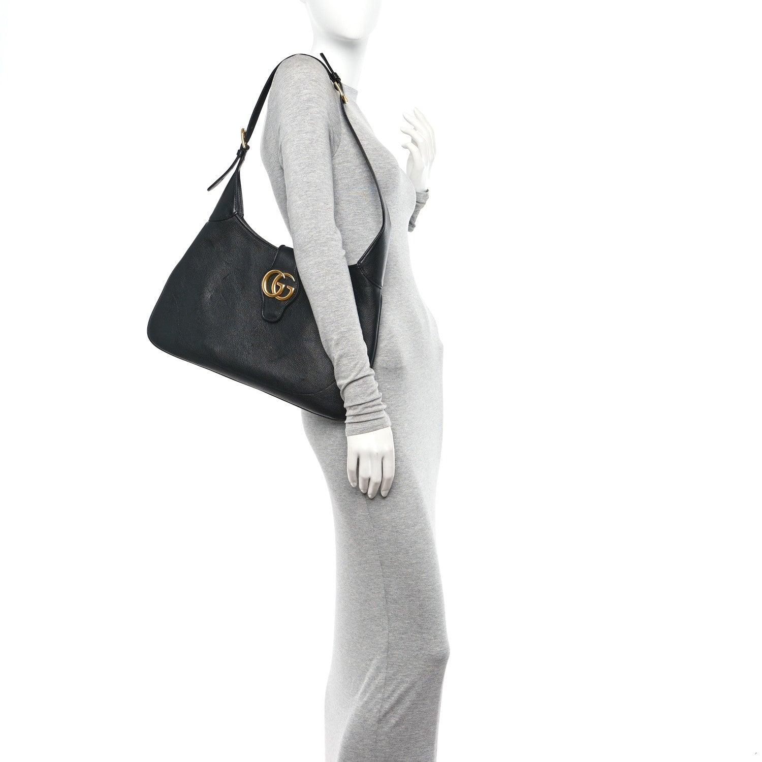 Gucci Goatskin Medium Aphrodite Shoulder Bag Black 2 of 10