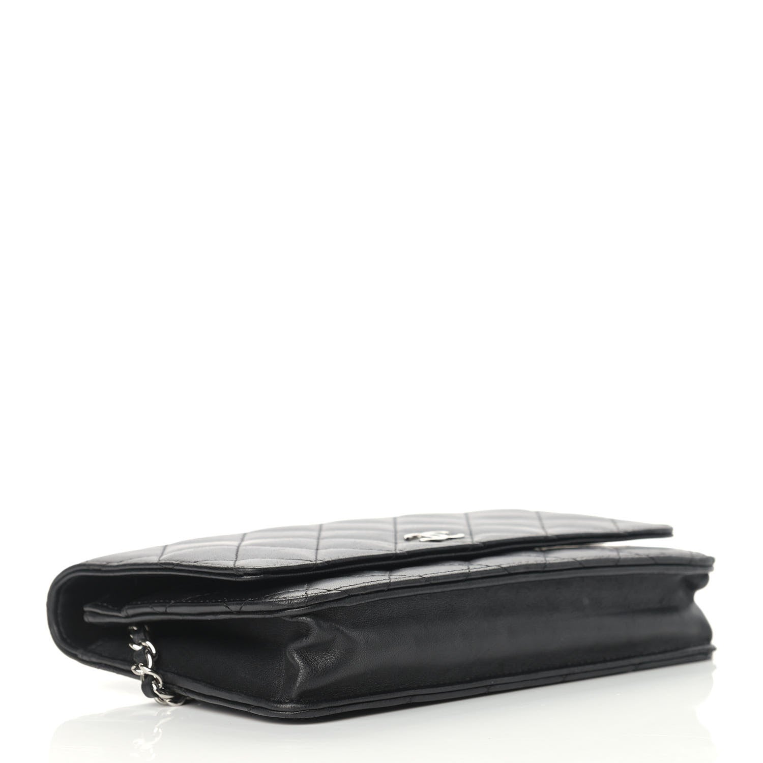 Chanel Lambskin Quilted Wallet On Chain WOC Black 4 of 19