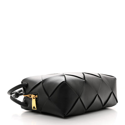 Bottega Veneta Lambskin Maxi Intrecciato Small Cassette Camera Bag Black 4 of 9