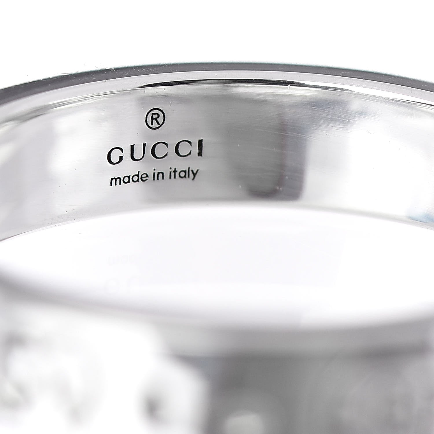 Gucci Sterling Silver GucciGhost Narrow Ring 56 7.5 5 of 5