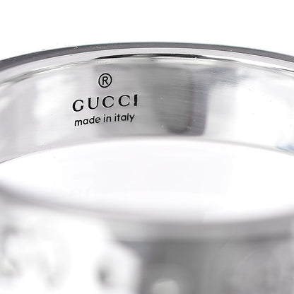 Gucci Sterling Silver GucciGhost Narrow Ring 56 7.5 5 of 5