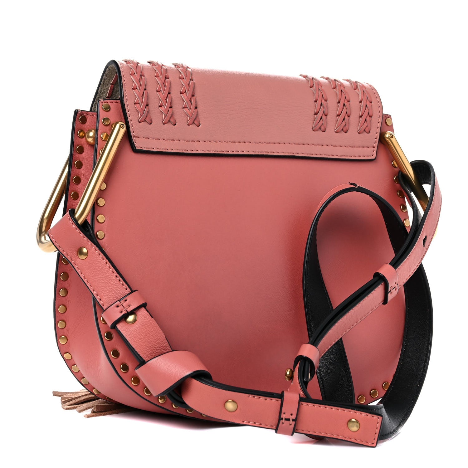 Chloe Calfskin Braided Mini Hudson Shoulder Bag Misty Rose 2 of 9