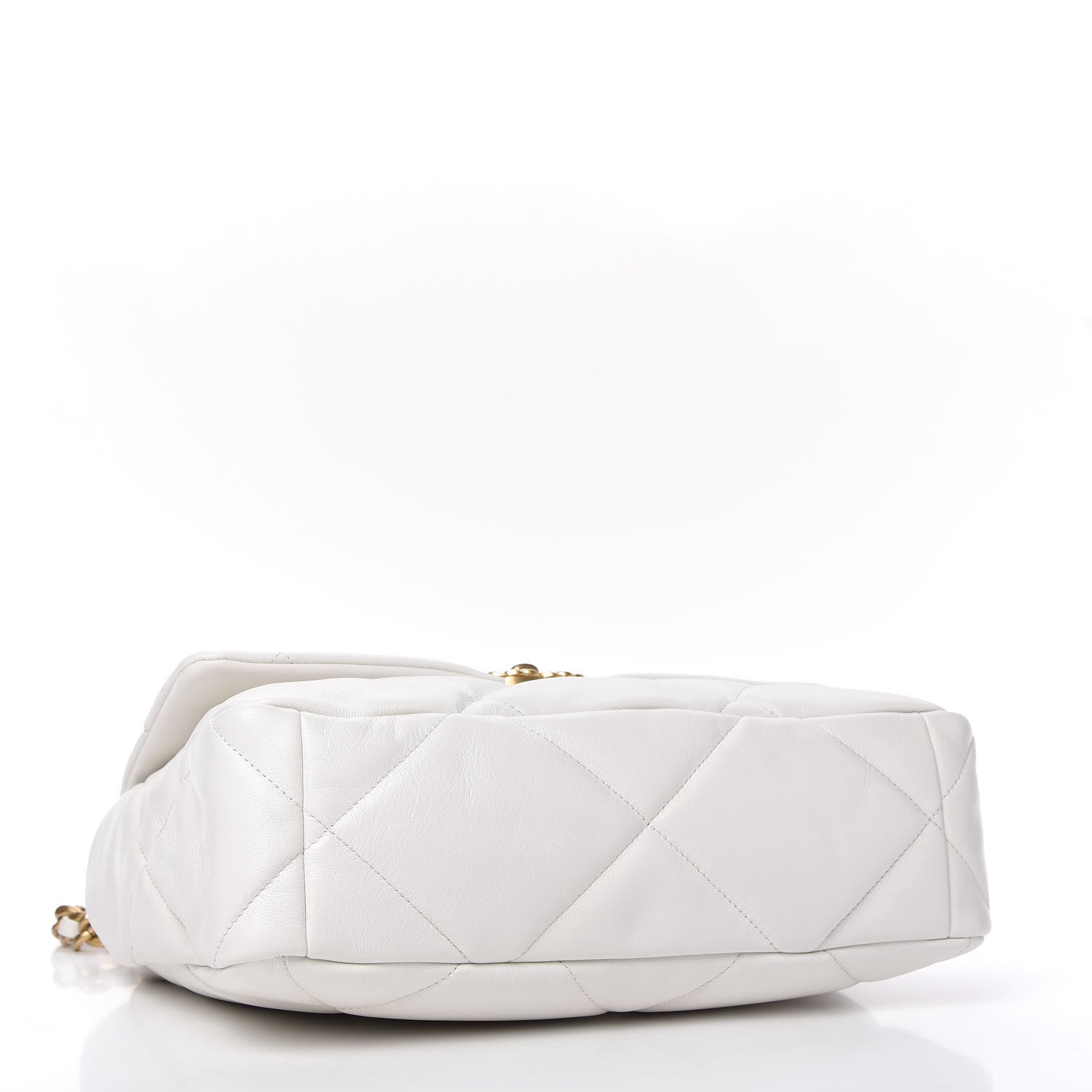 Chanel Goatskin Quilted Large Chanel 19 Flap White 4 of 11