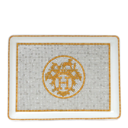 Hermes Porcelain Mosaique au 24 Gold Sushi Plate 1 of 6