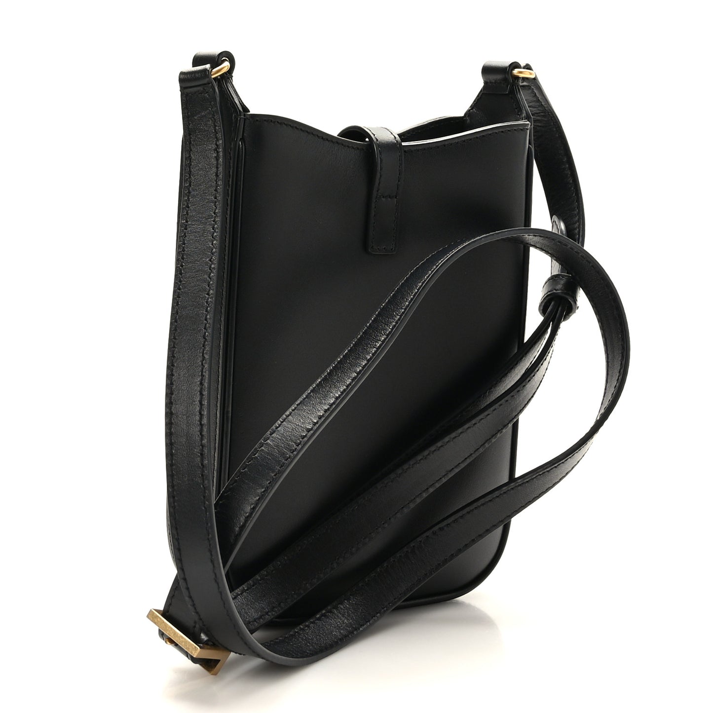 Smooth Calfskin Mini Le 5 A 7 Vertical Hobo Black
