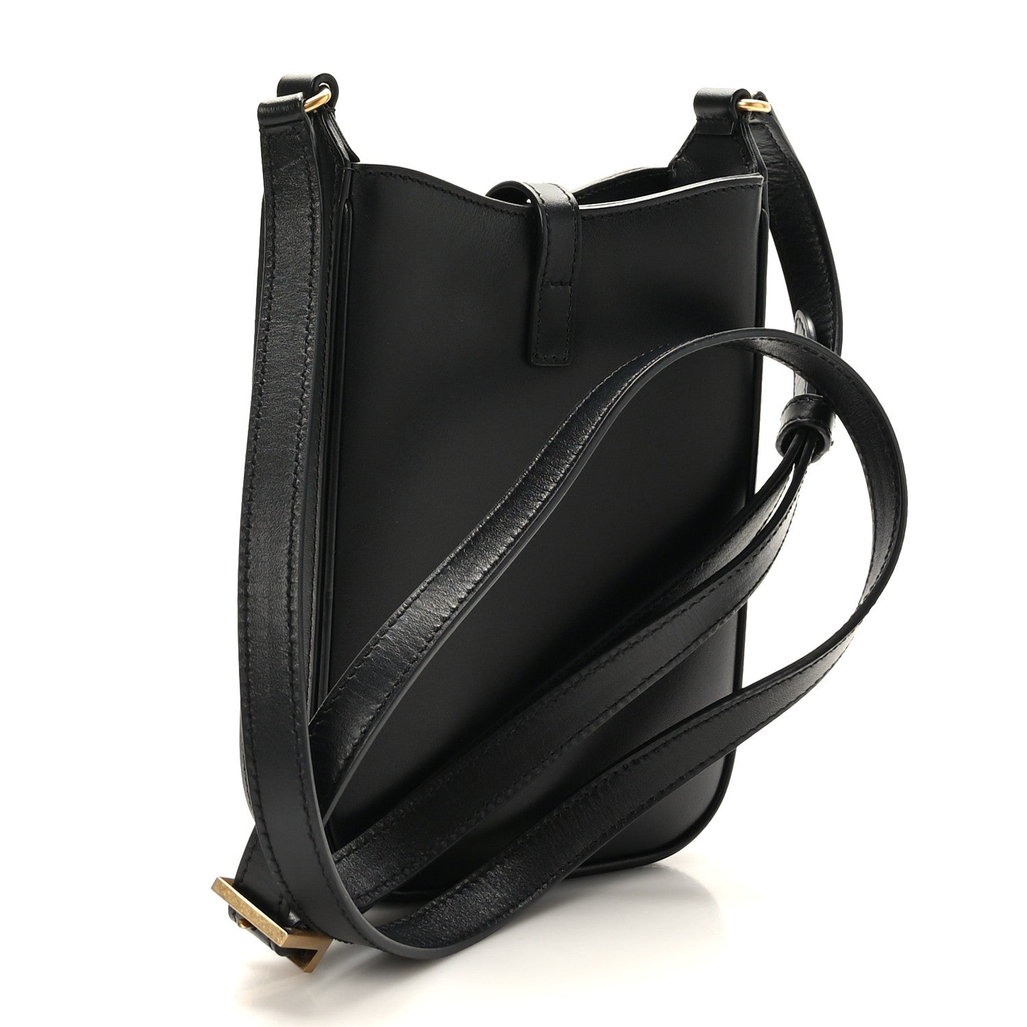 Saint Laurent Smooth Calfskin Mini Le 5 A 7 Vertical Hobo Black 3 of 9