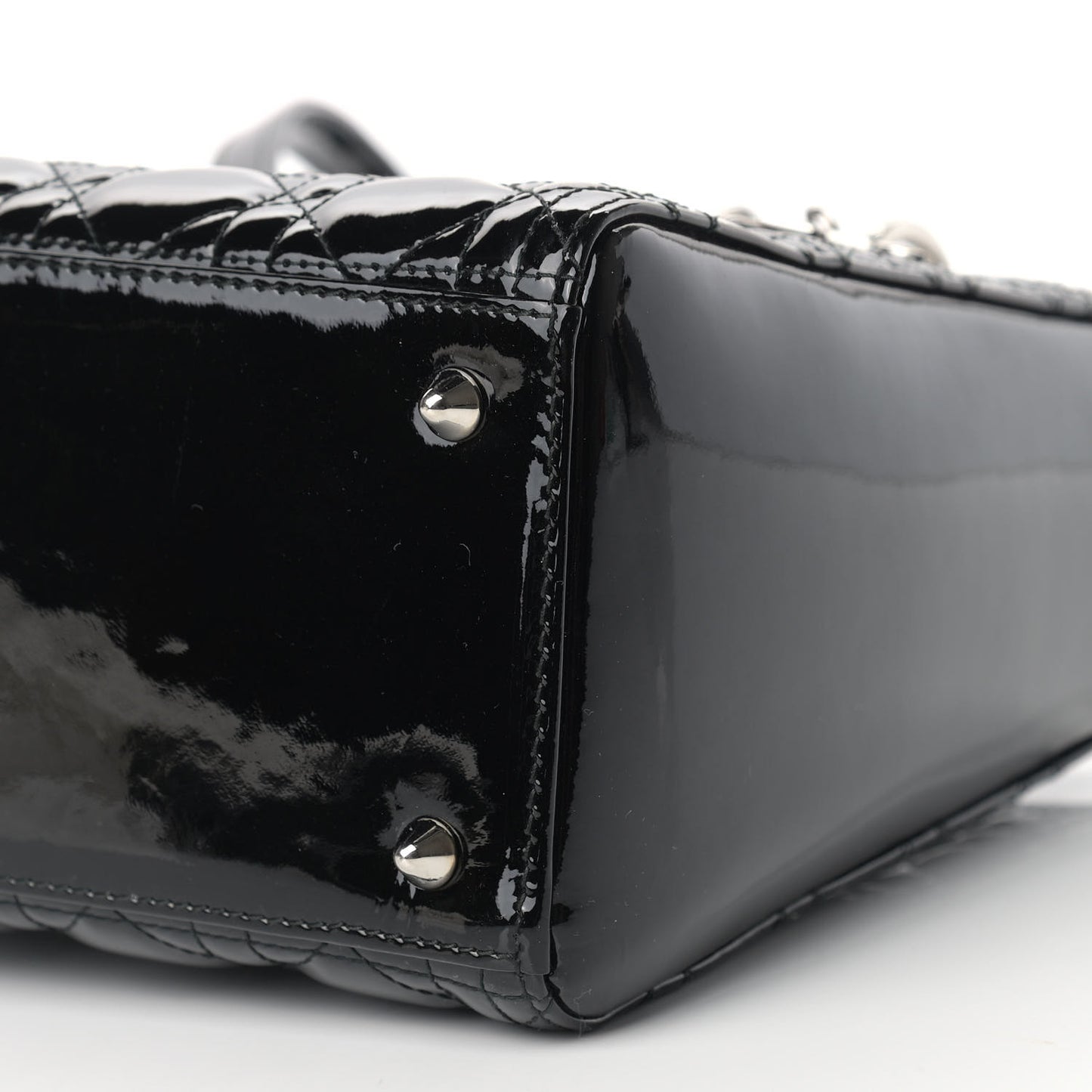 Patent Cannage Medium Lady Dior Black
