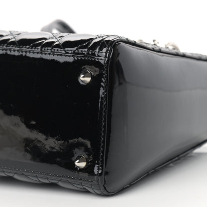 Christian Dior Patent Cannage Medium Lady Dior Black 9 of 9
