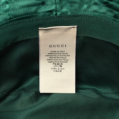 Gucci Econyl Nylon Monogram Off The Grid Will Bucket Hat XL Scrabble Green Black 7 of 9