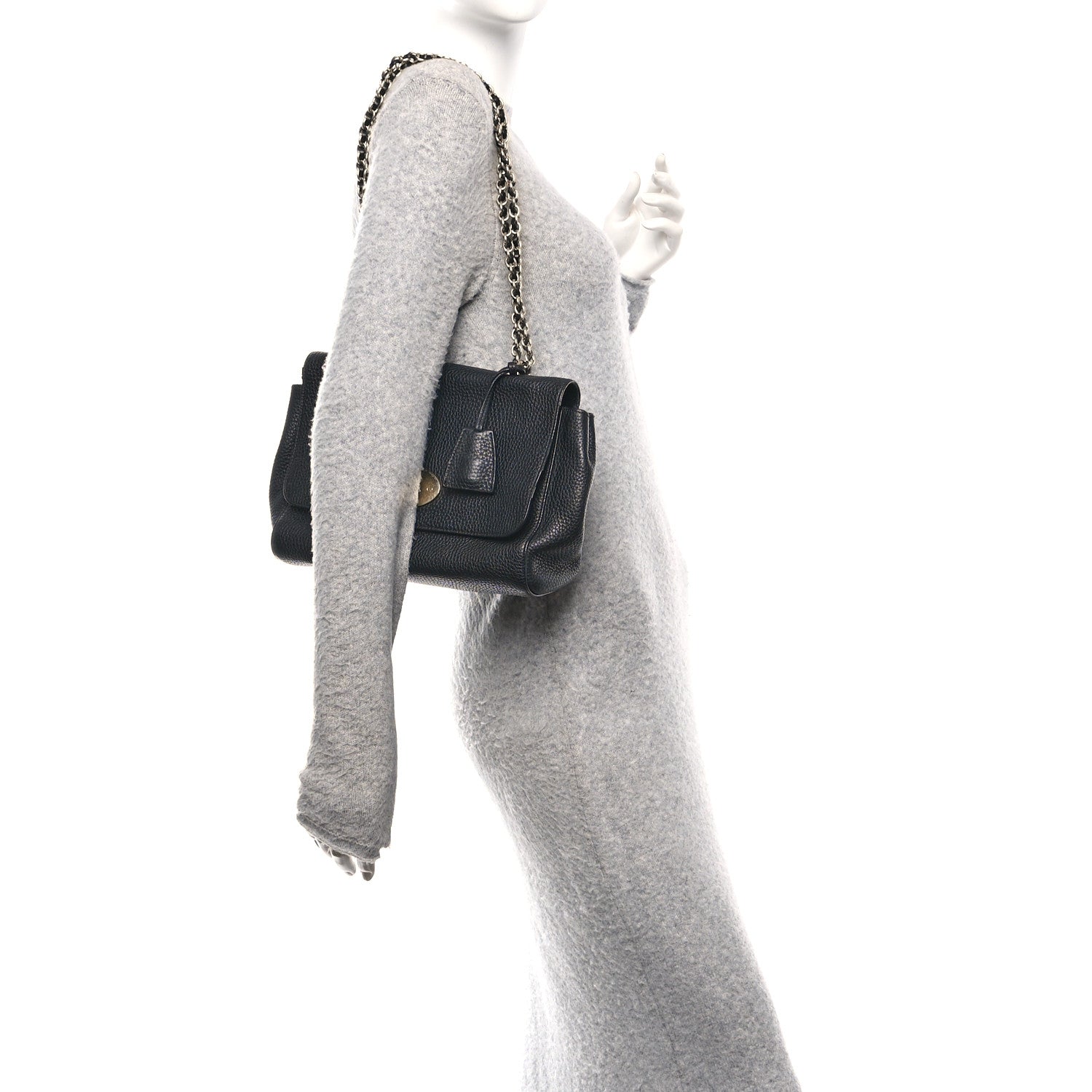 Mulberry Small Classic Grain Calfskin Medium Lily Black 2 of 10