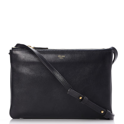 Celine Lambskin Small Trio Crossbody Bag Dark Blue 1 of 7