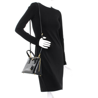 Prada Saffiano Vernice Small Promenade Tote Black 2 of 9