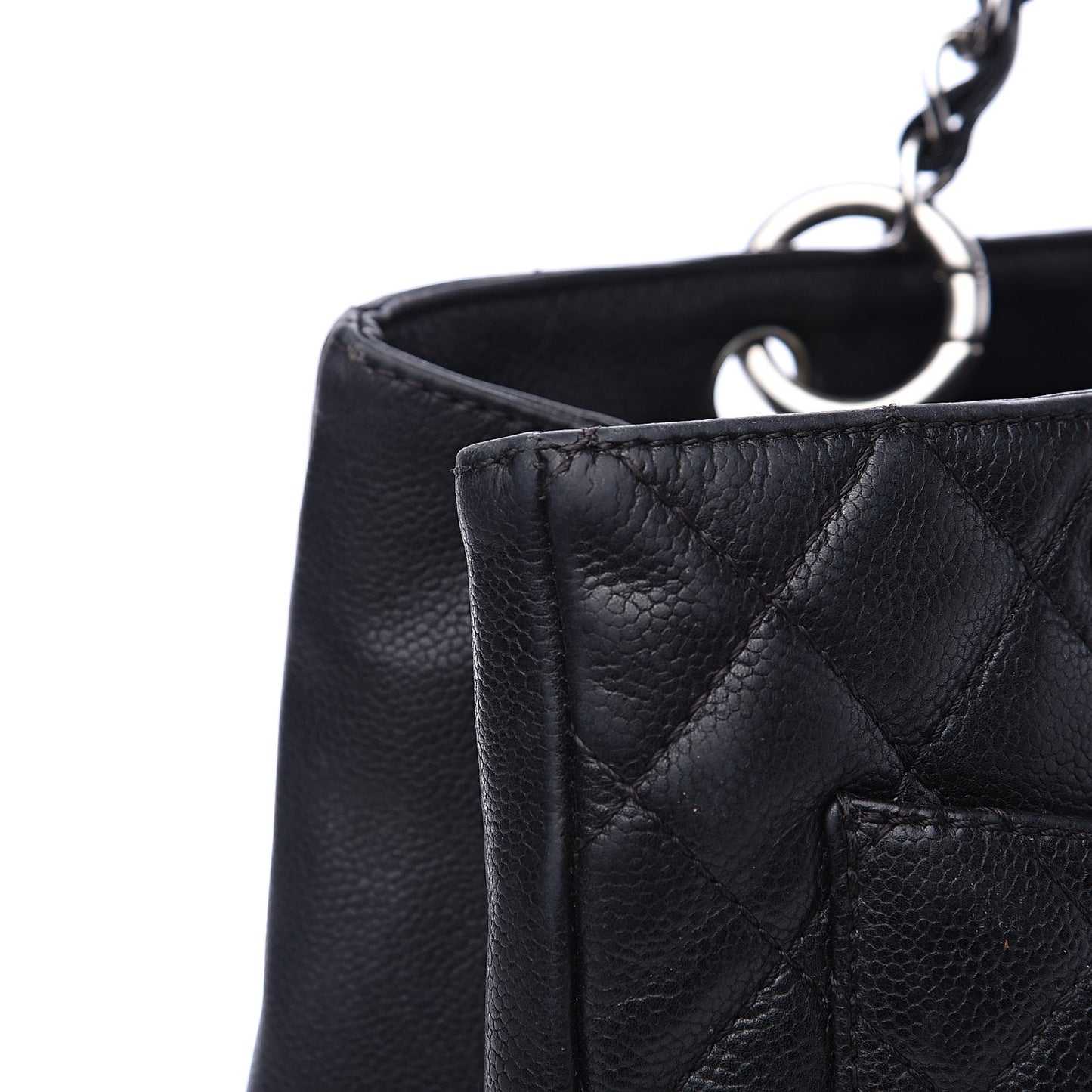 Caviar Quilted Grand Shopping Tote GST Black