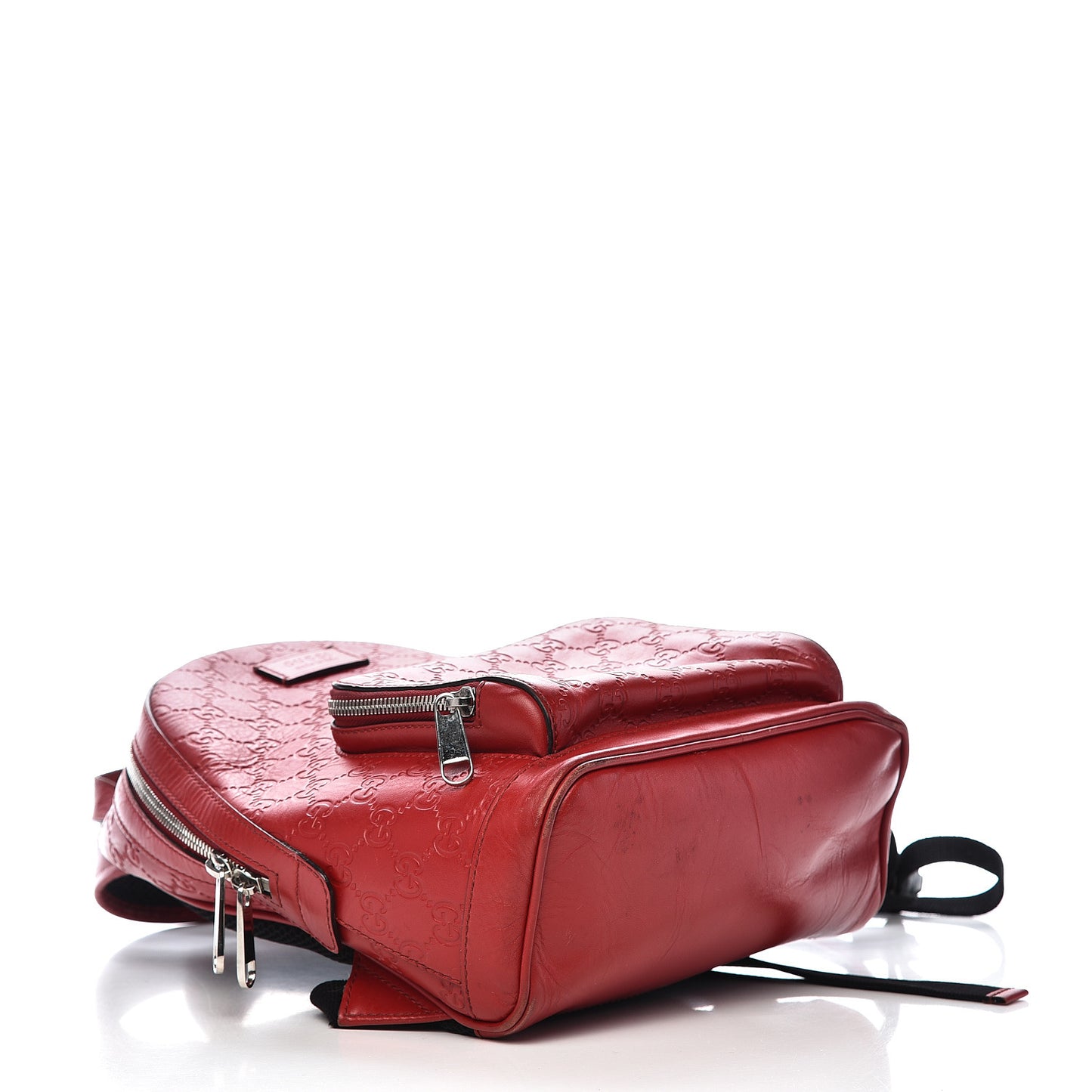 Guccissima Signature Small Day Backpack Hibiscus Red