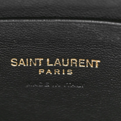 Saint Laurent Grain De Poudre Matelasse Monogram Mini Lou Camera Bag Black 6 of 10