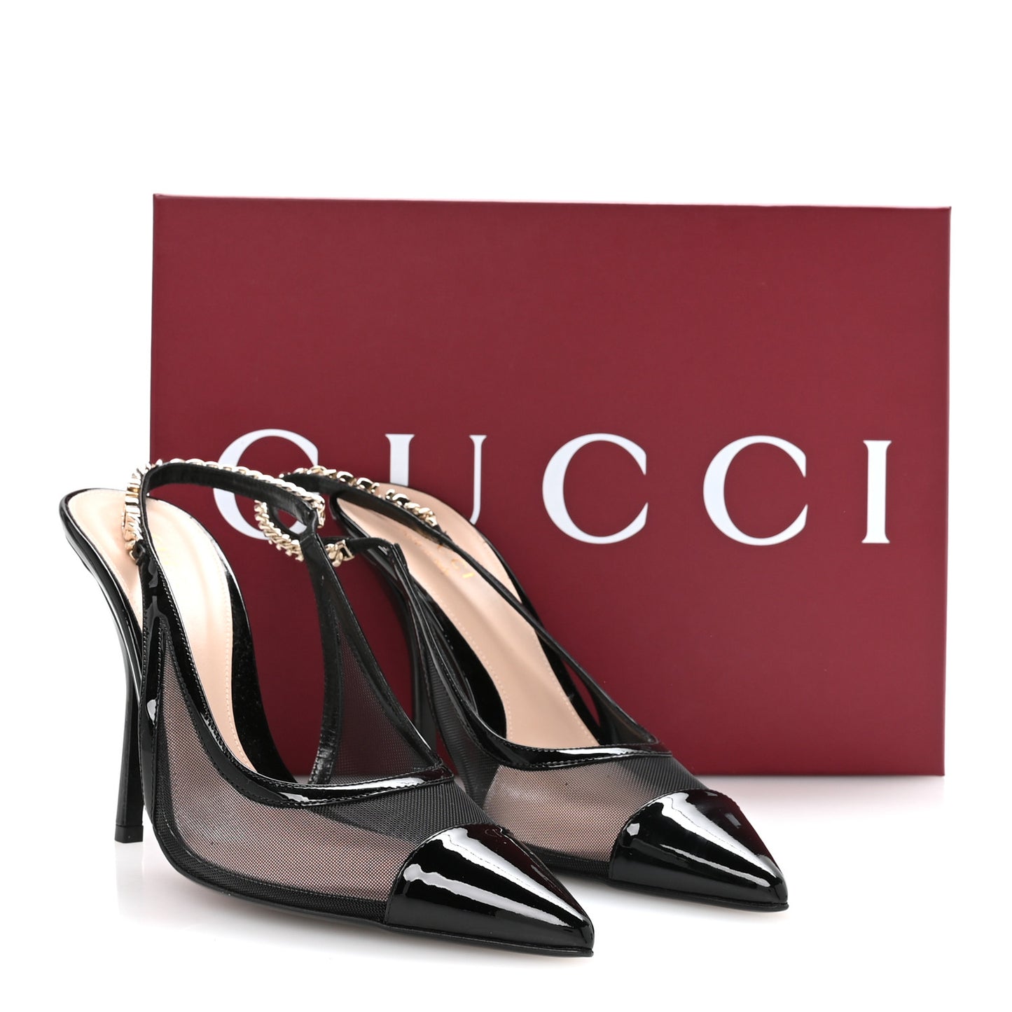 Tela Retino Patent Signoria Slingback Pumps 38 Black