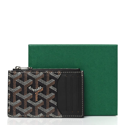 Goyard Goyardine Bourbon Zipped Card Holder Black 8 of 8