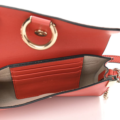 Chloe Suede Calfskin Mini Faye Shoulder Bag Earthy Red 5 of 10