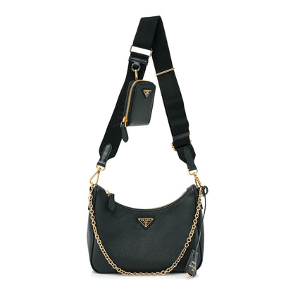 Prada Saffiano Lux Re-Edition 2005 Shoulder Bag Smeraldo 1 of 8