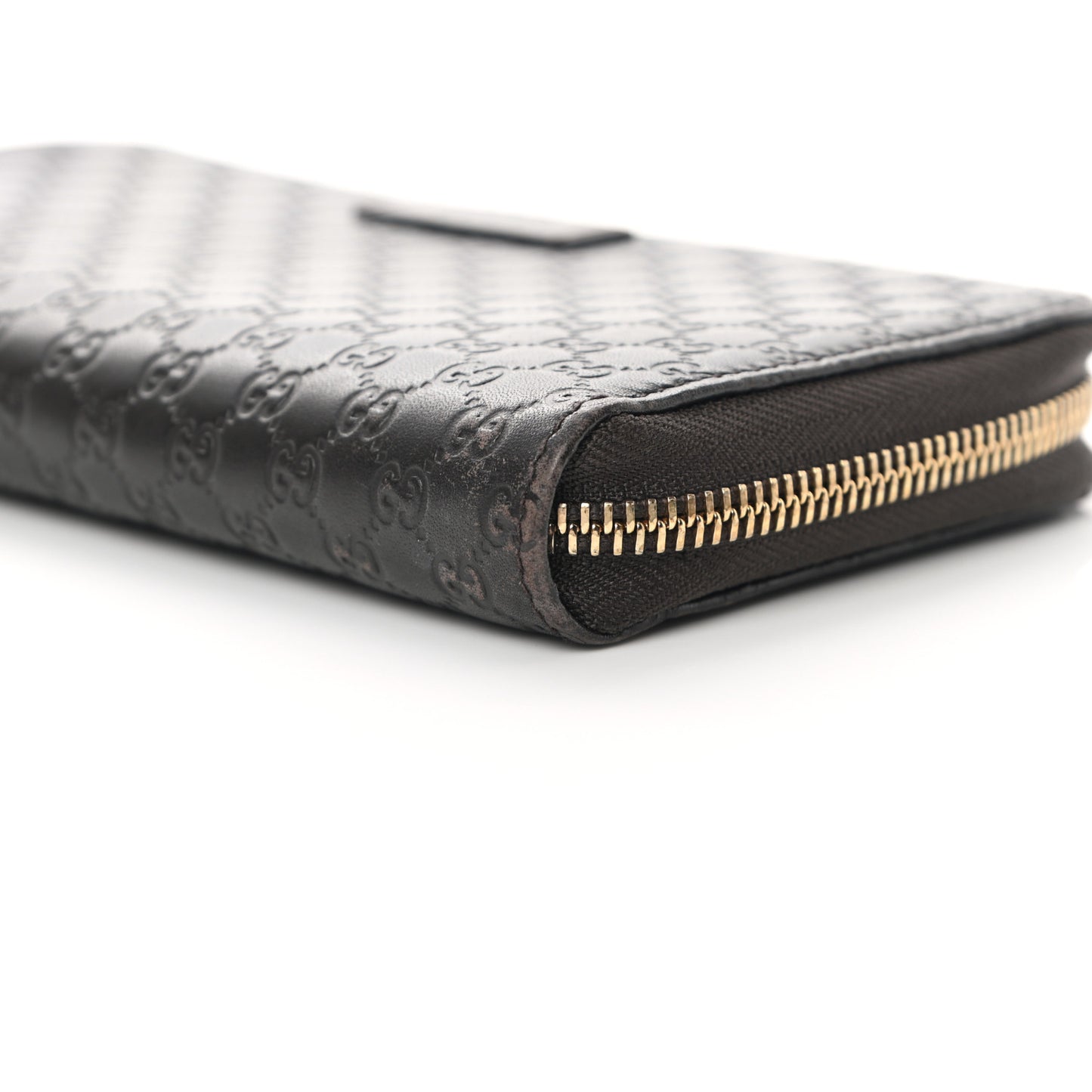 Microguccissima Zip Around Wallet Black