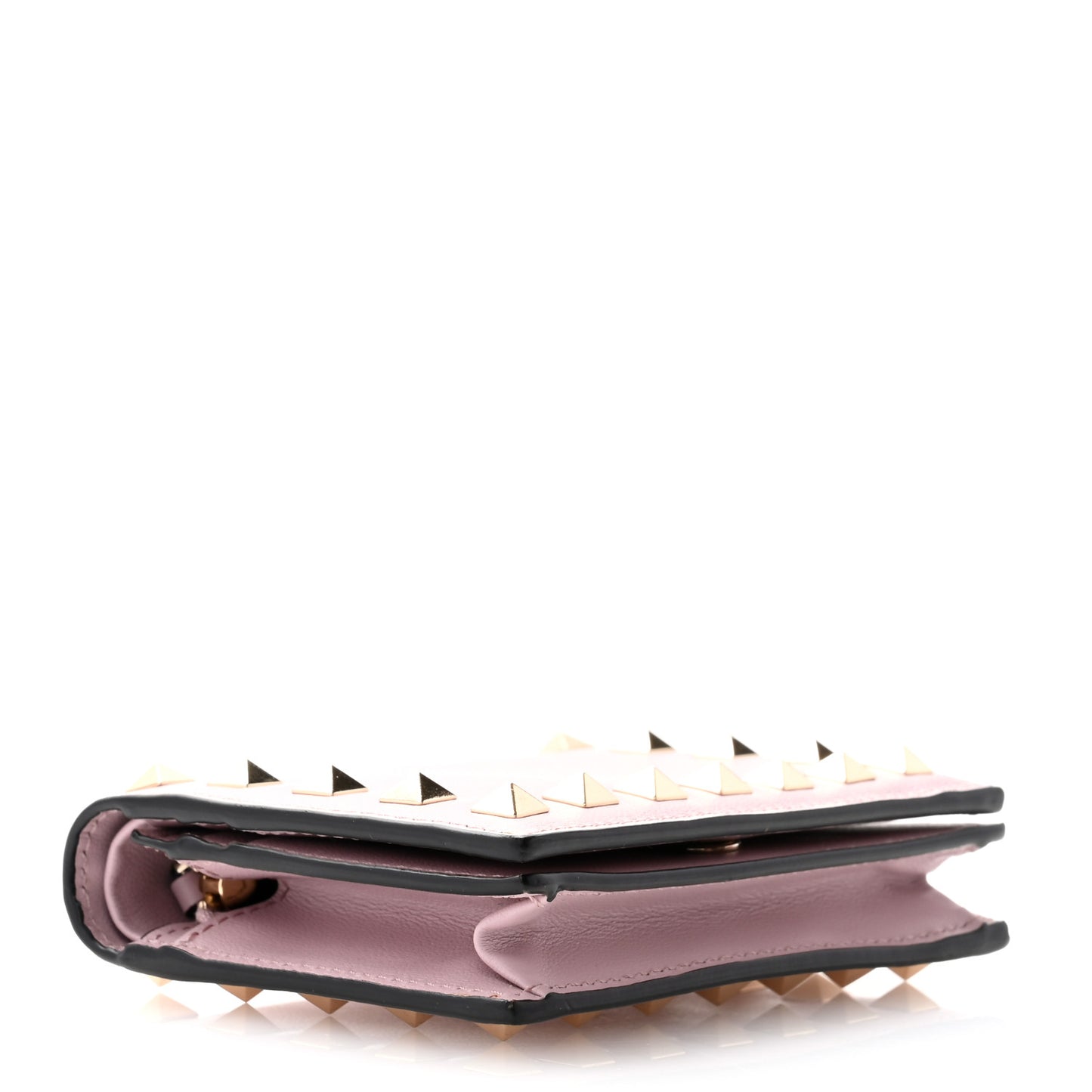 Calfskin Rockstud French Flap Wallet Water lilies