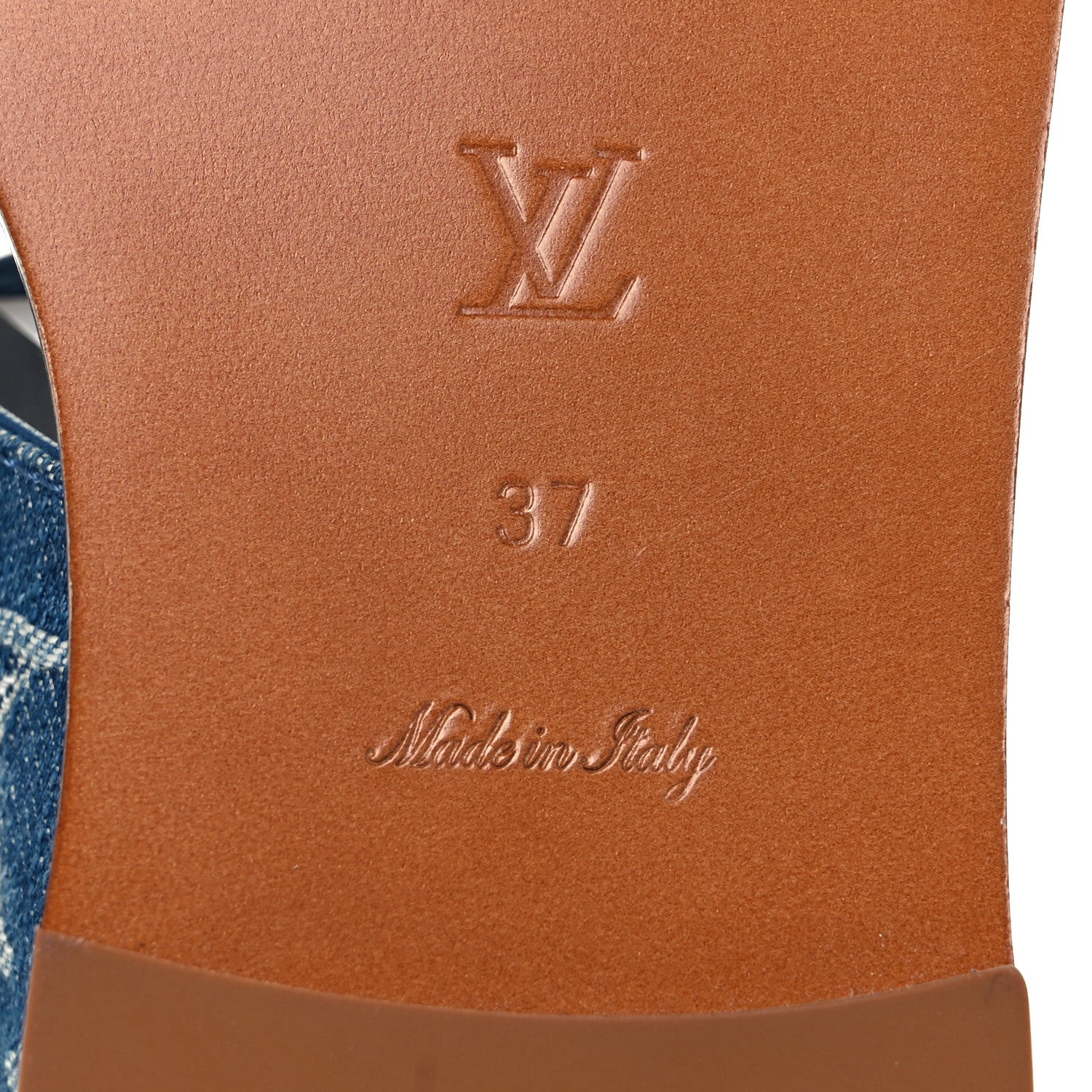 Louis Vuitton Monogram Denim Starboard Flat Thong Sandal 37 Blue 6 of 8