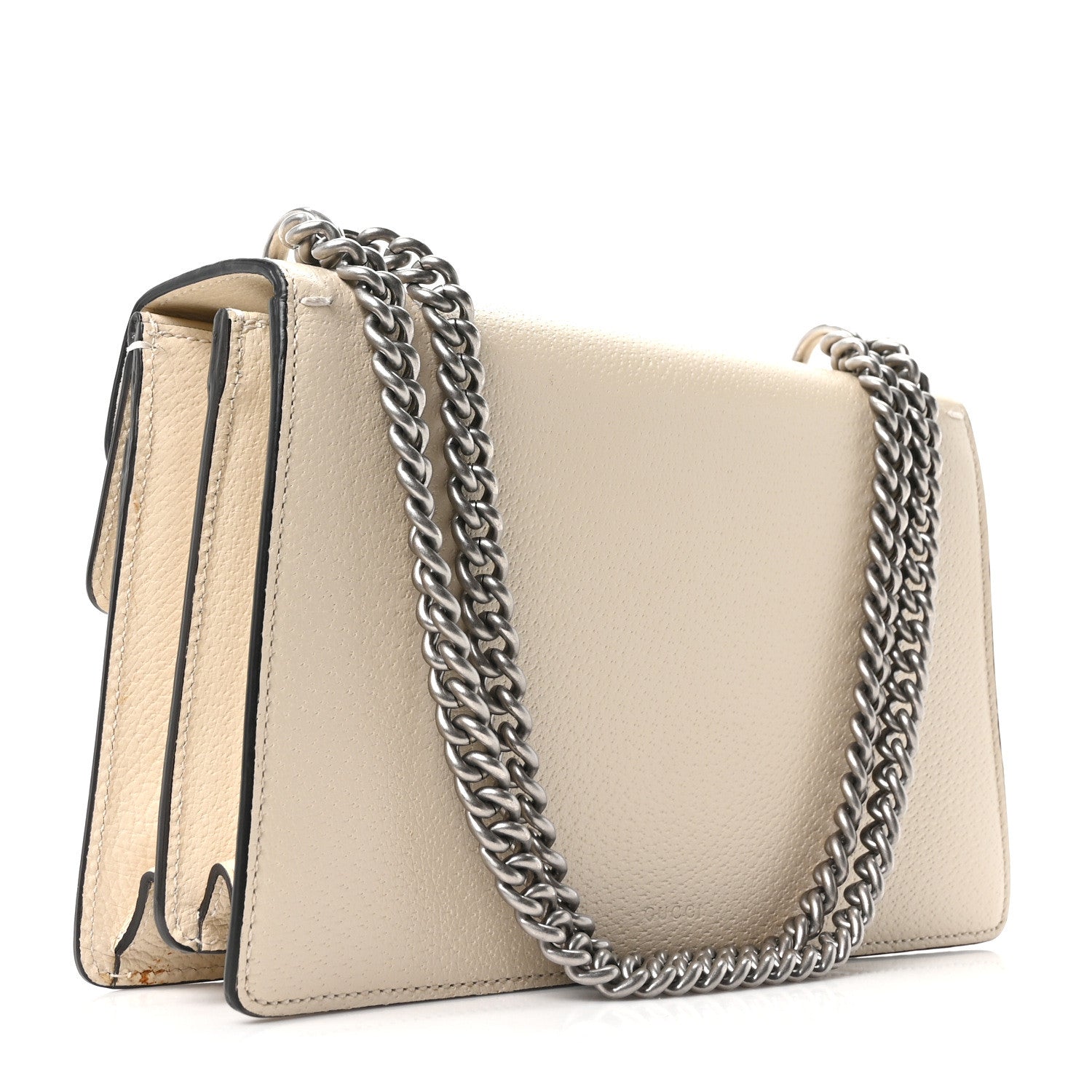 Gucci Textured Calfskin Crystal Small Dionysus Shoulder Bag Mystic White 3 of 10