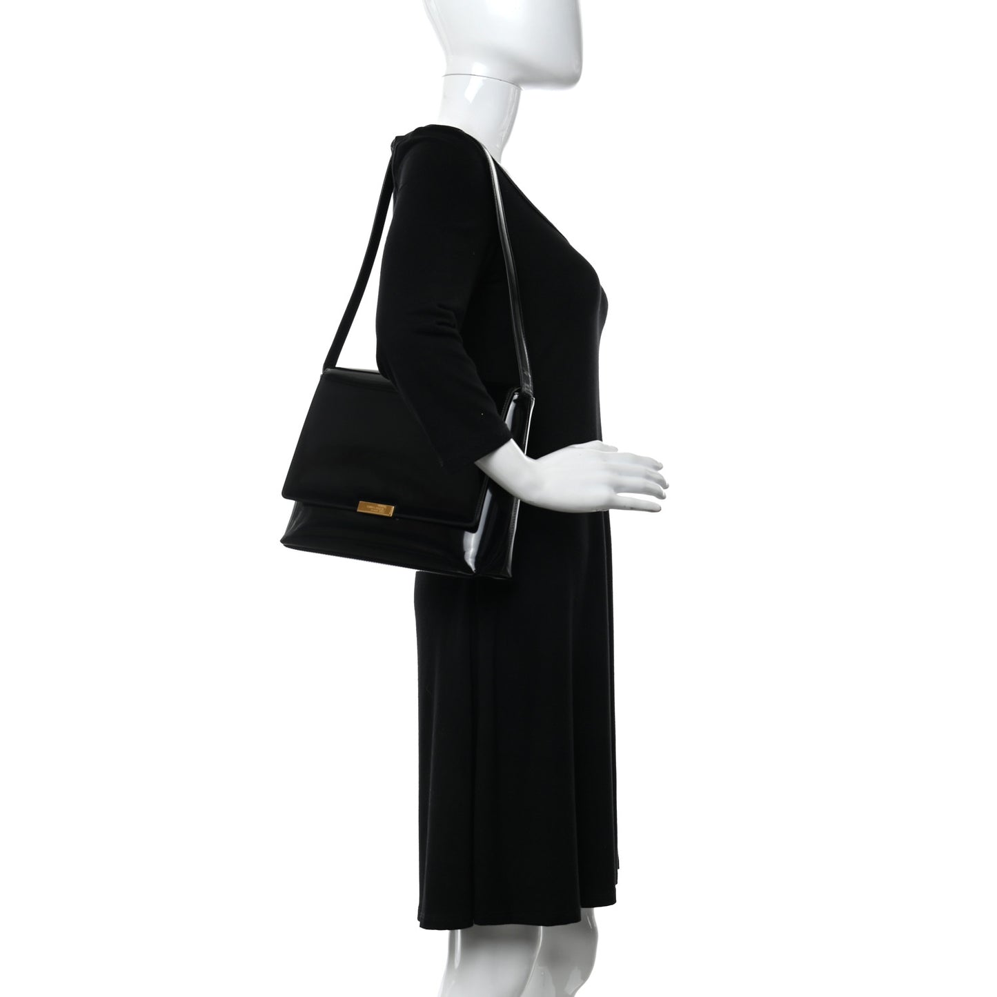 Patent Le 90 Shoulder Bag Black