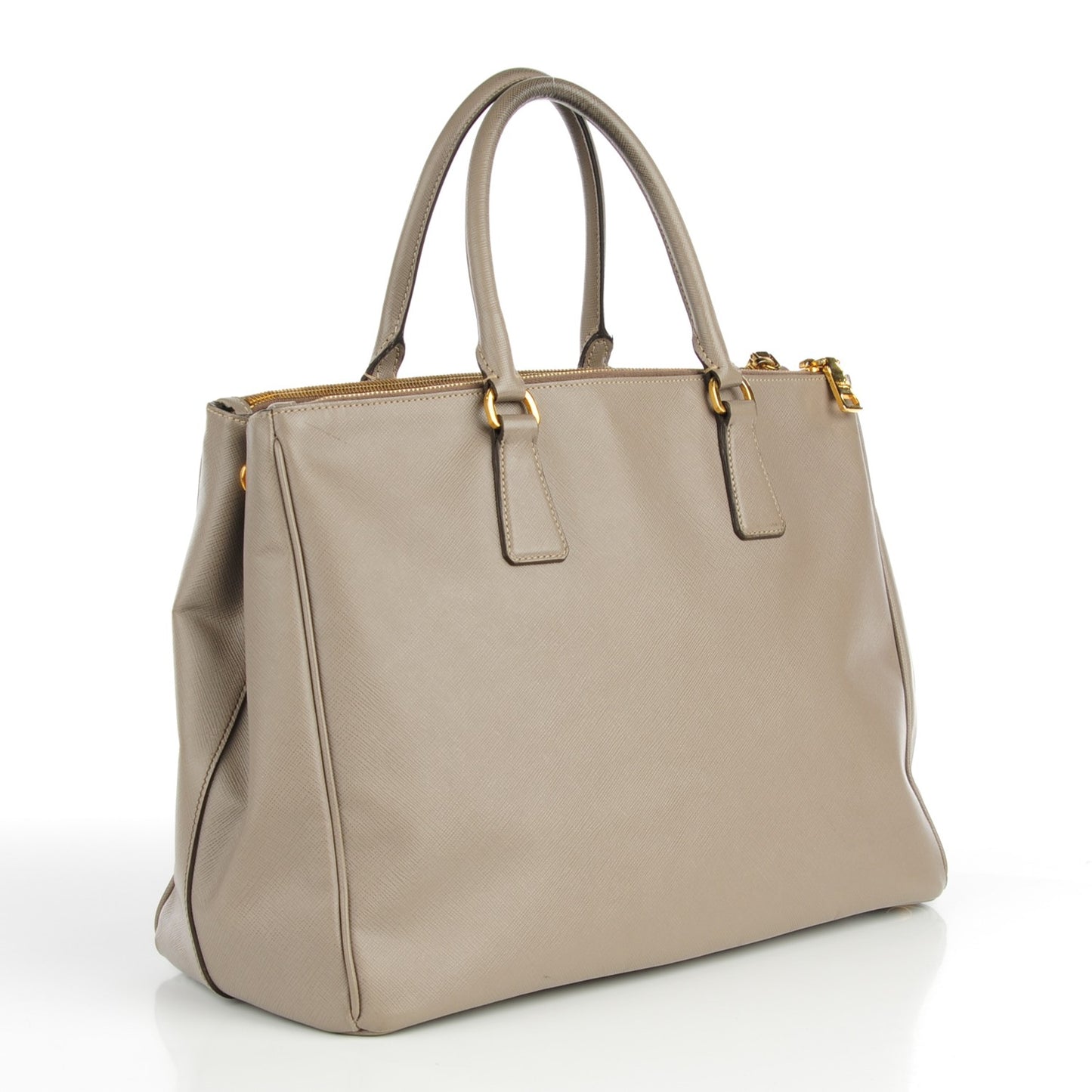 Saffiano Large Galleria Double Zip Tote Argilla