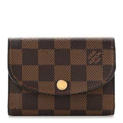 Louis Vuitton Damier Ebene Rosalie Coin Purse Rose Ballerine 2 of 15