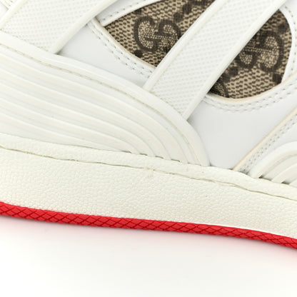 Gucci Demetra GG Supreme Womens Basket High Top Sneakers 38.5 Great White Beige Ebony 9 of 12