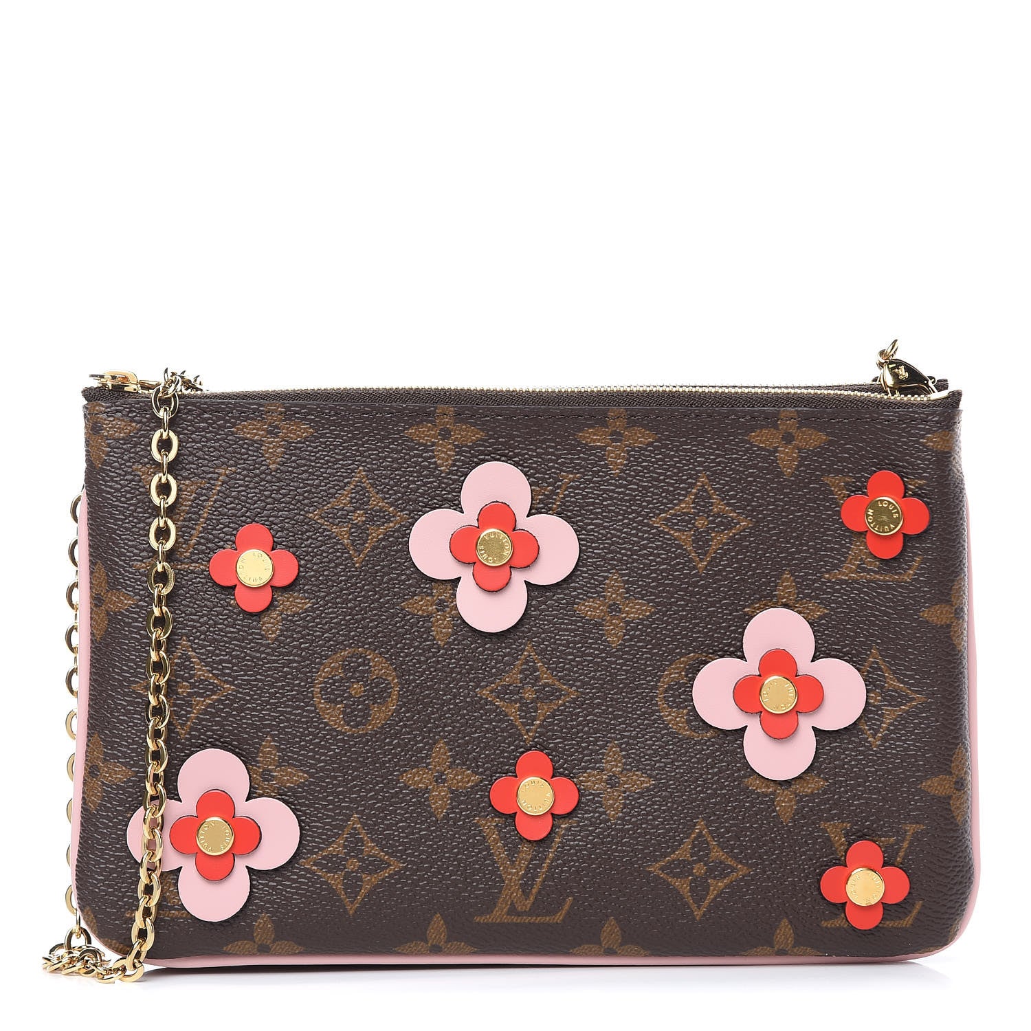 Louis Vuitton Monogram Blooming Flowers Double Zip Pochette 1 of 8