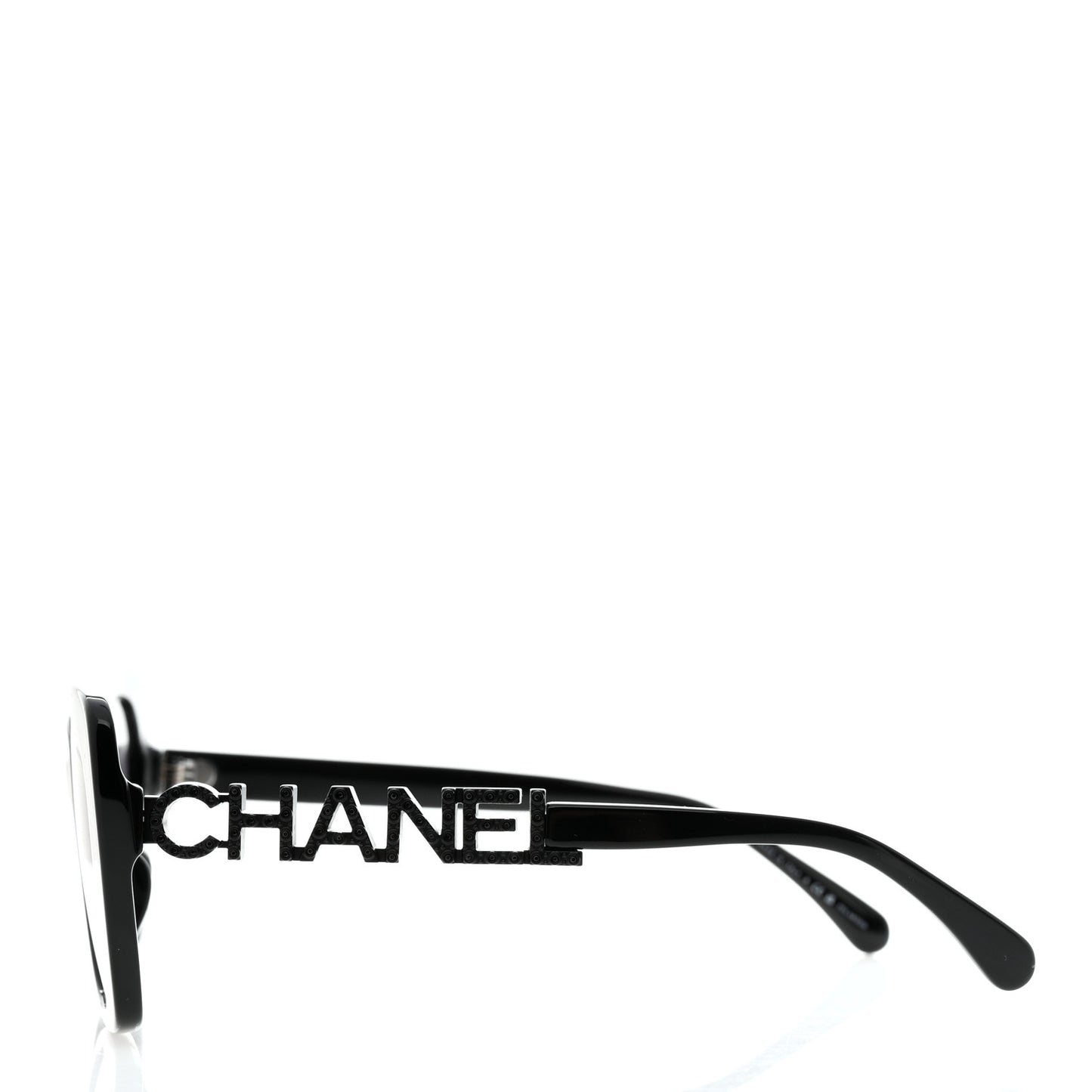 Acetate Strass Polarized Square Sunglasses 5422-B Black