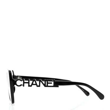 Chanel Acetate Strass Polarized Square Sunglasses 5422-B Black 3 of 8