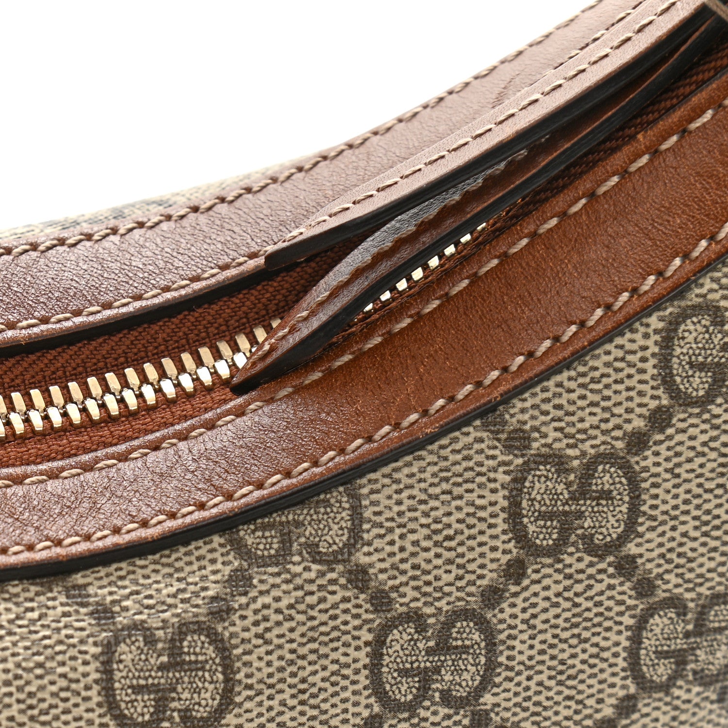 Gucci GG Supreme Monogram Linea A Hobo Brown 11 of 14