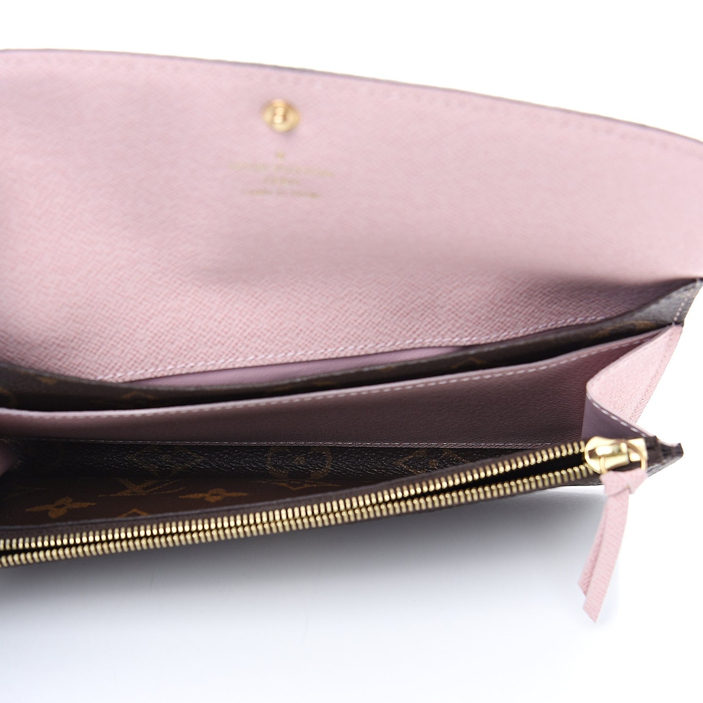 Monogram Emilie Wallet Rose Ballerine