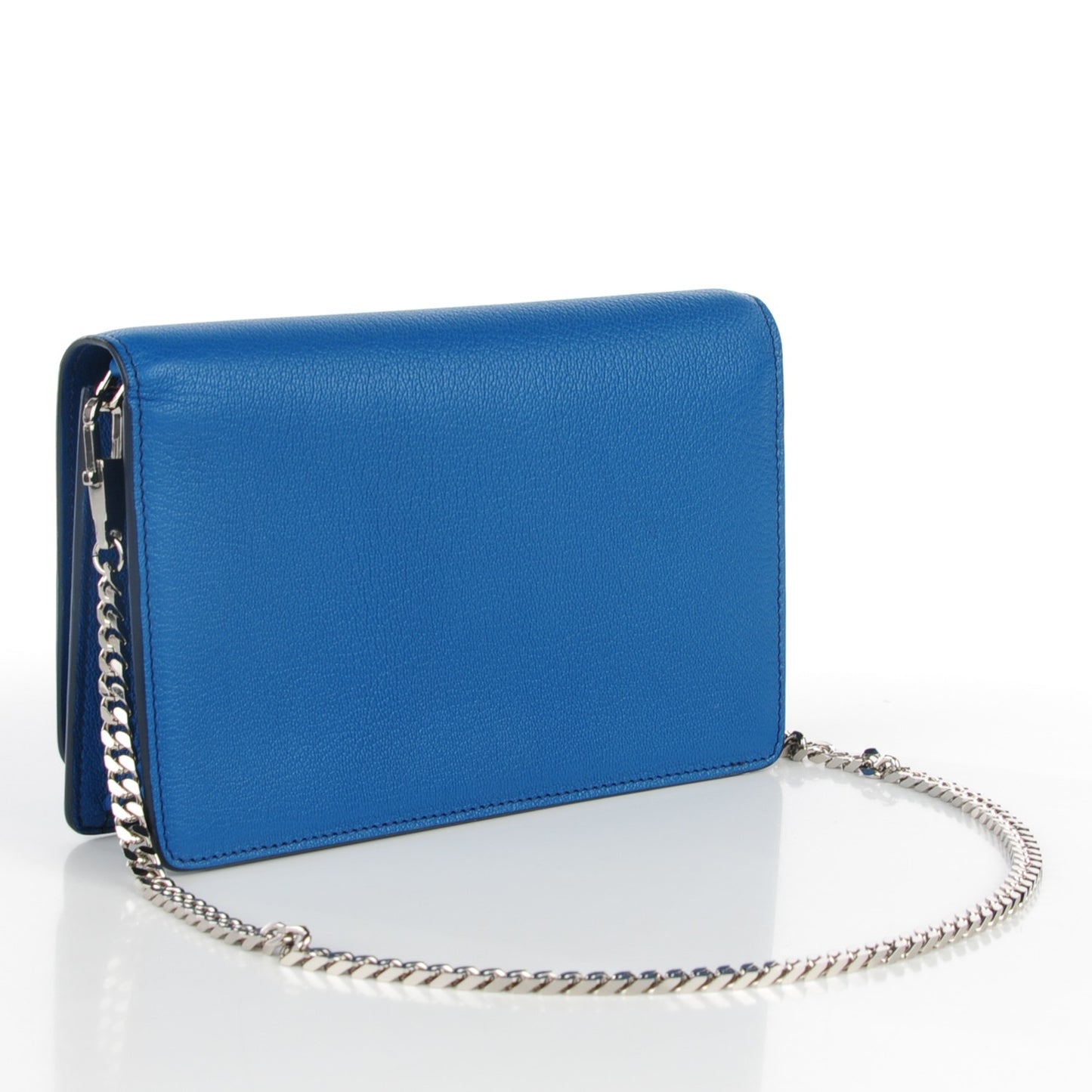 Sugar Goatskin Pandora Chain Wallet Dark Blue