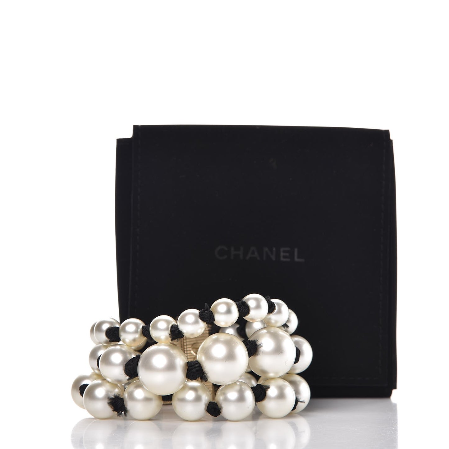 Pearl Ribbon Multi Strand Bracelet Gold