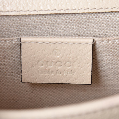 Gucci Textured Calfskin Crystal Bamboo Web Mini Dionysus Top Handle Bag Mystic White 8 of 9