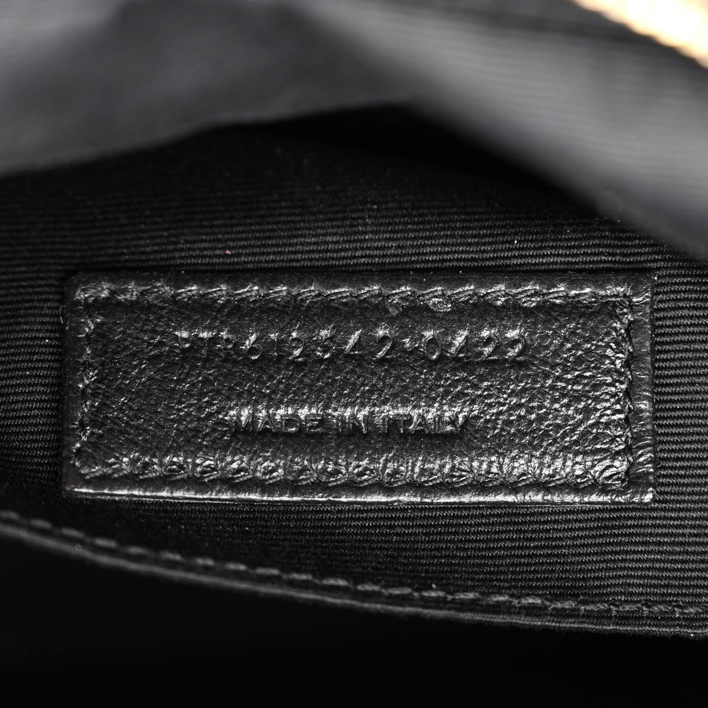 Patent Calfskin Crocodile Embossed Monogram Lou Camera Bag Black