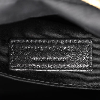 Saint Laurent Patent Calfskin Crocodile Embossed Monogram Lou Camera Bag Black 7 of 12