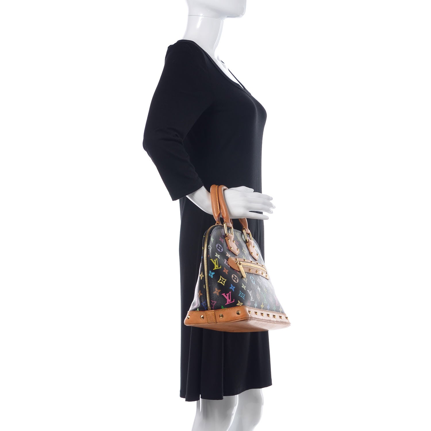 Louis Vuitton Monogram Multicolor Alma Black 2 of 14