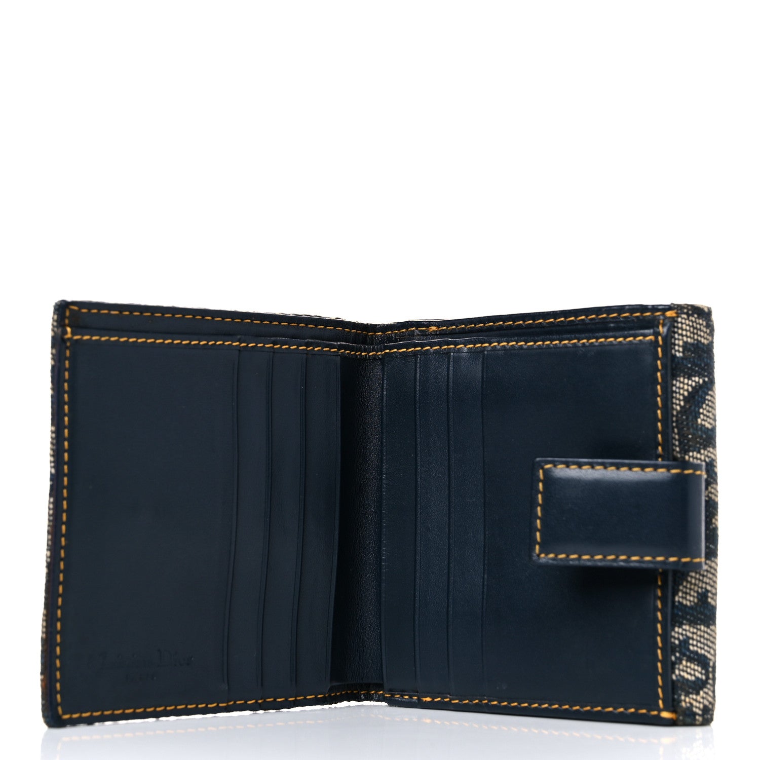 Christian Dior Monogram Compact Wallet Blue 5 of 18