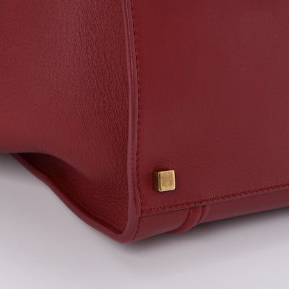 Celine Supple Calfskin Medium Phantom Luggage Red 12 of 14