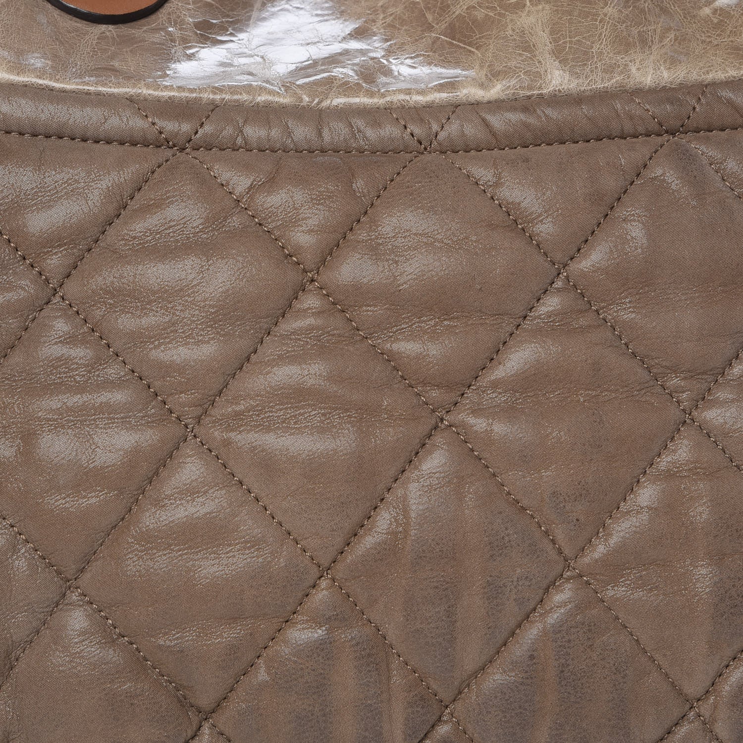 Chanel Iridescent Calfskin Quilted Large In The Mix Tote Khaki 14 of 17