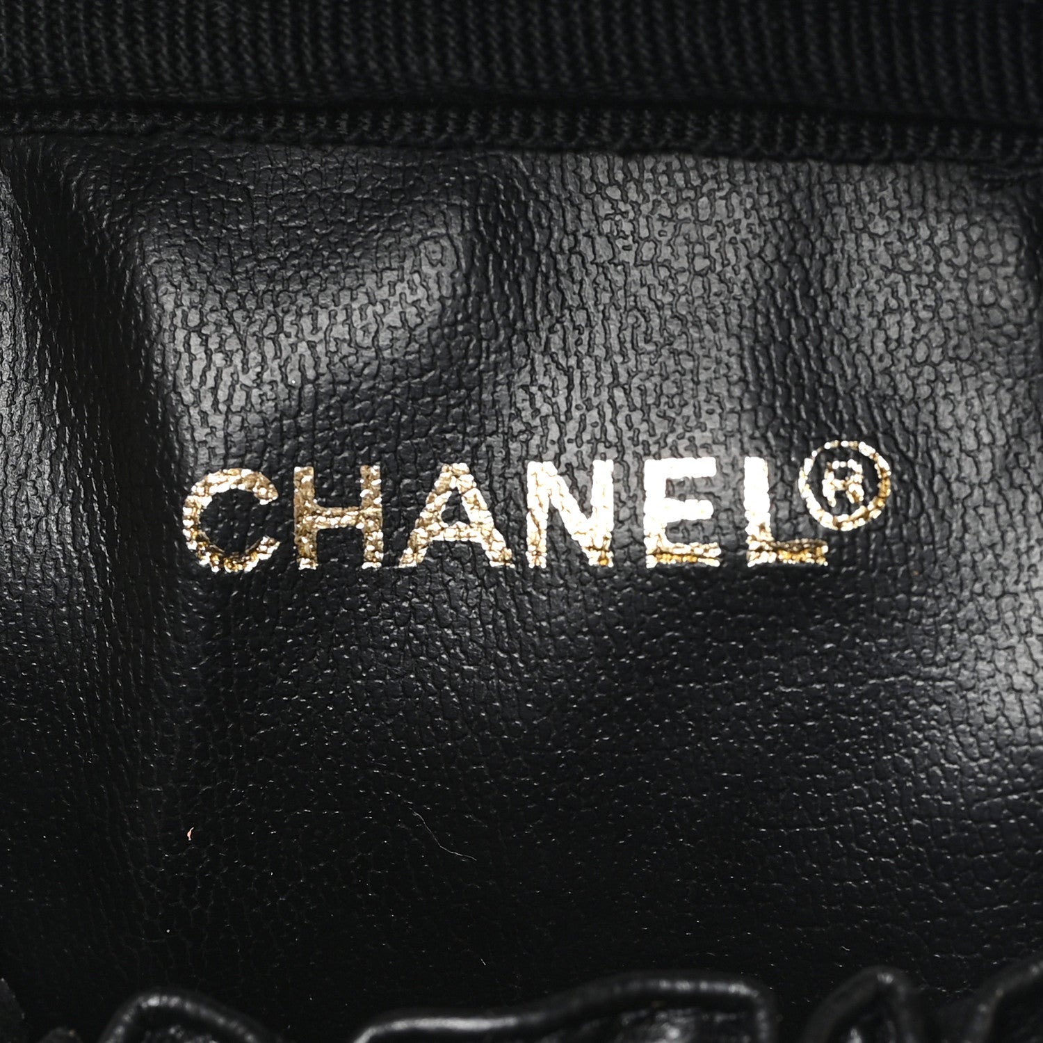 Chanel Lambskin Vanity Cosmetic Bag Black 6 of 9