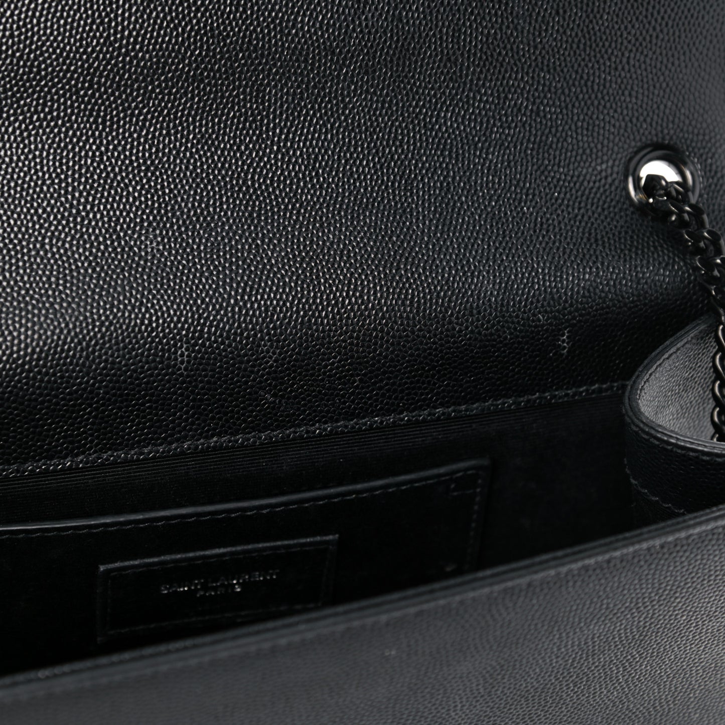 Grain De Poudre Medium Classic Monogram Kate Satchel Black